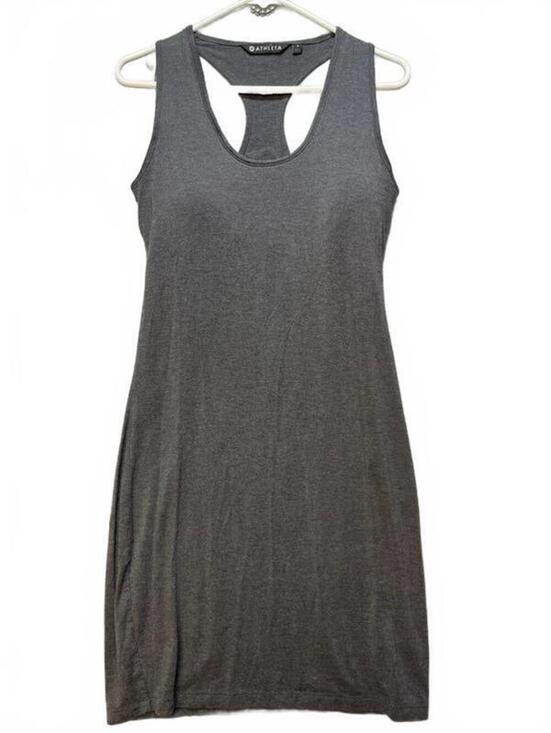 Athleta Other - Athleta Women's Small Gray Tencel Lyocell Racerback Built In Bra Dress